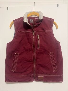 FORGE Maroon/Pink Sherpa-Lined Work Vest